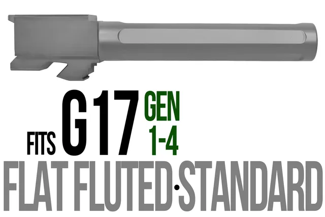Glock 17 Barrel 9mm – Flat Fluted Flat Gray