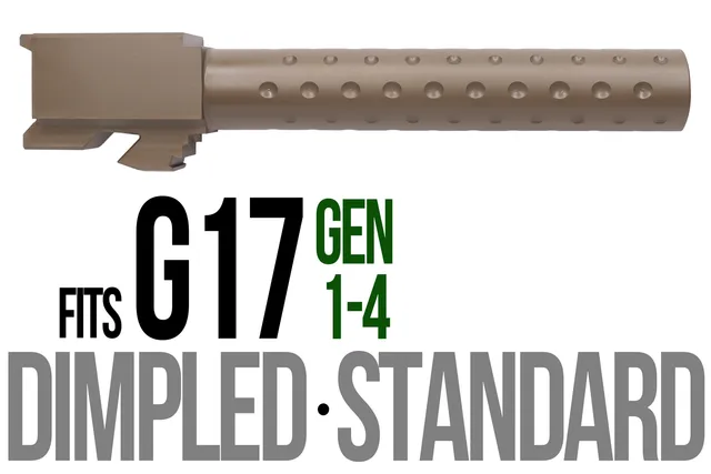 Glock 17 Barrel 9mm – Golf Ball Dimpled Dark Earth