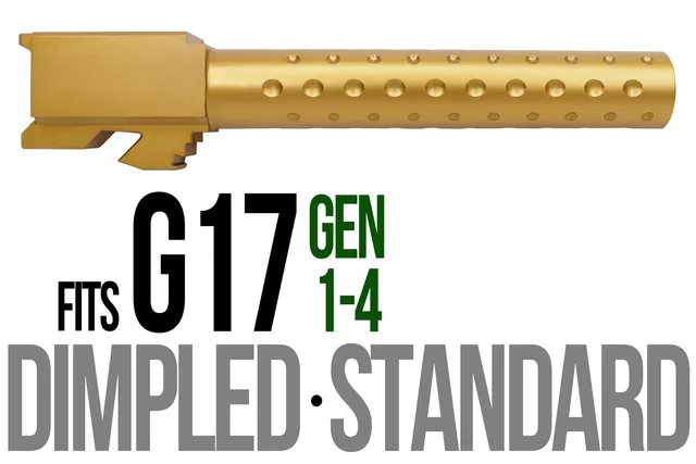 Glock 17 Barrel 9mm – Golf Ball Dimpled Gold