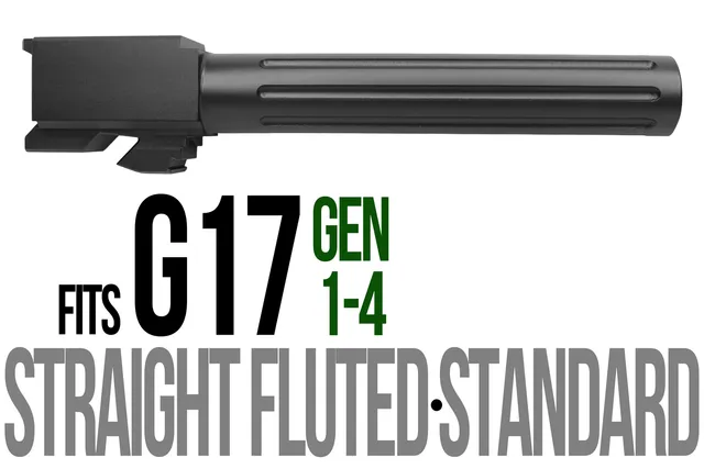 Glock 17 Barrel 9mm – Straight Fluted Black