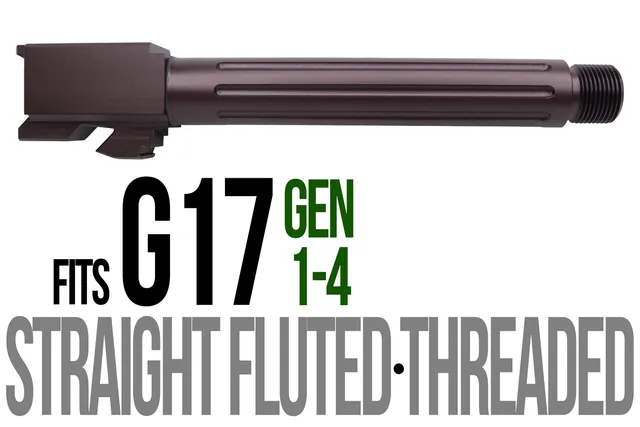 Glock 17 Threaded Barrel 9mm – Straight Fluted Plum