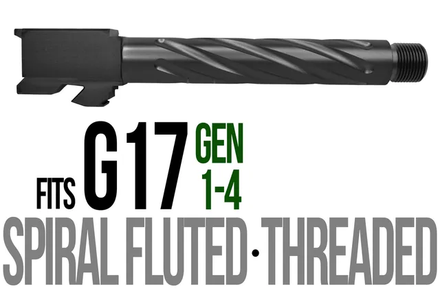 Glock 17 Threaded Barrel 9mm – Thick Spiral Black