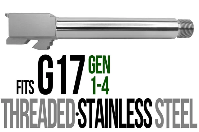Glock 17 Threaded Barrel 9mm – Stainless Gen 1-4