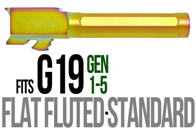 Glock 19 Barrel 9mm – Flat Fluted Chameleon