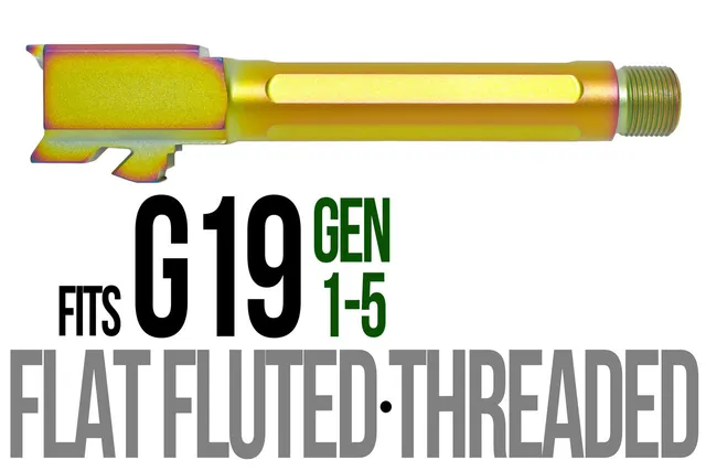 Glock 19 Threaded Barrel 9mm – Flat Fluted Chameleon