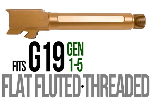 Glock 19 Threaded Barrel 9mm – Flat Fluted Copper