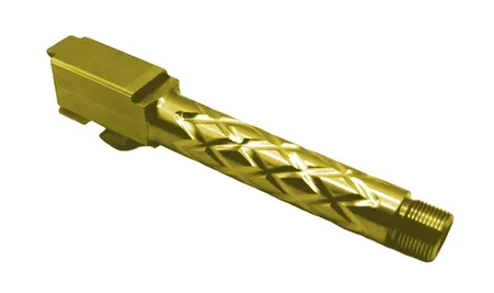 Glock 19 Threaded Barrel 9mm – Diamond Weave Gold