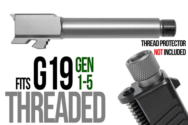 Glock 19 Threaded Barrel 9mm – Flat Gray