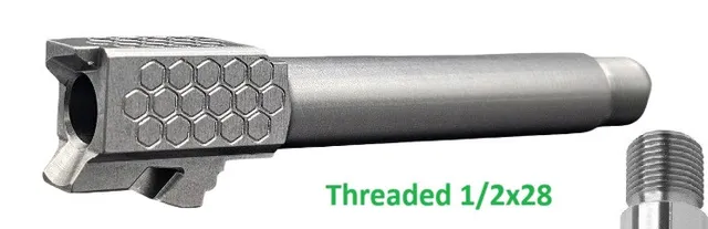 Glock 19 Threaded Barrel 9mm – HoneyComb Stainless