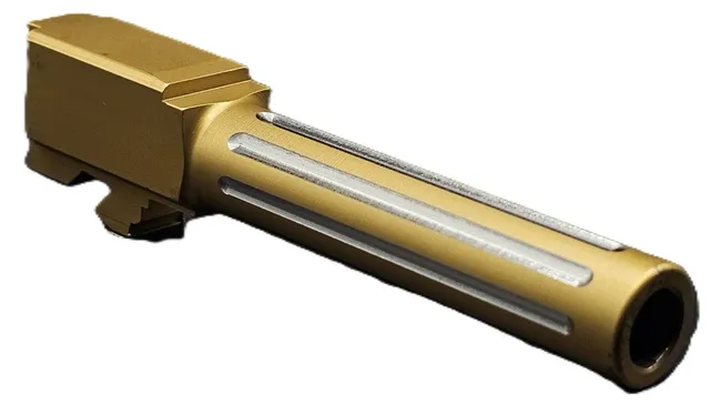 Glock 19 Barrel 9mm – Straight Fluted 2-Tone Gold