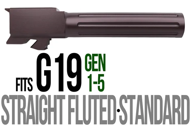 Glock 19 Barrel 9mm – Straight Fluted Plum