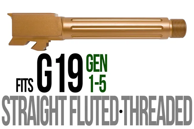 Glock 19 Threaded Barrel 9mm – Straight Fluted Copper