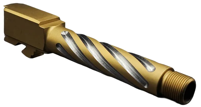 Glock 19 Threaded Barrel 9mm – Thick Spiral 2-Tone Gold
