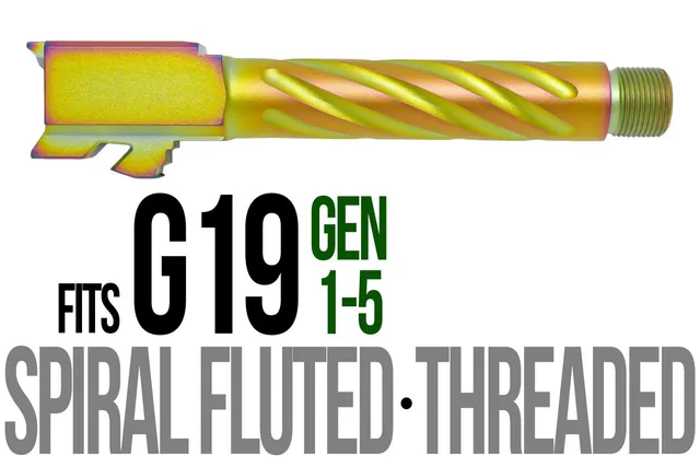 Glock 19 Threaded Barrel 9mm – Thick Spiral Chameleon