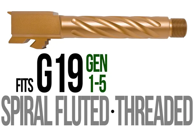 Glock 19 Threaded Barrel 9mm – Thick Spiral Copper