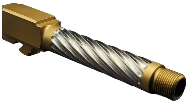 Glock 19 Threaded Barrel 9mm – Thin Spiral 2-Tone Gold