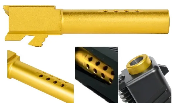 Glock 19 Barrel 9mm – Ported Gold