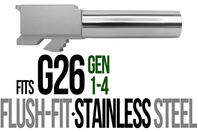 Glock 26 Flush Fit Barrel 9mm – Stainless