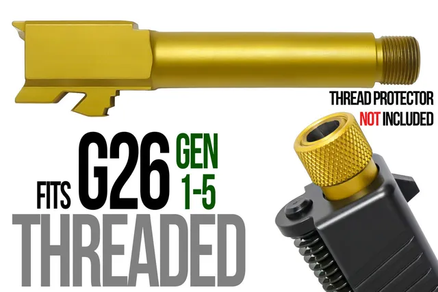 Glock 26 Threaded Barrel 9mm – Gold