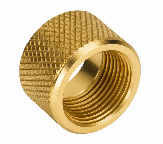 1/2x28 Thread Protector – Knurled Gold