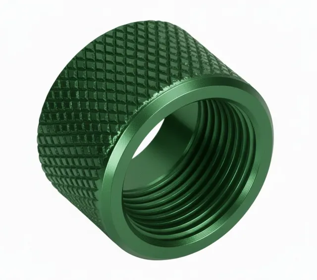 1/2x28 Thread Protector – Knurled Radio Active Green
