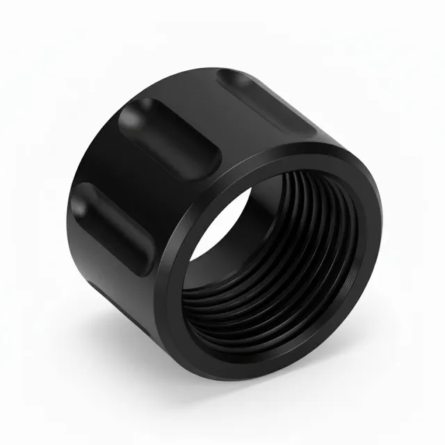 1/2x28 Thread Protector – Straight Fluted Black