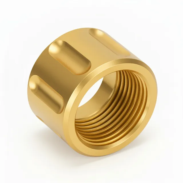 1/2x28 Thread Protector – Straight Fluted Gold