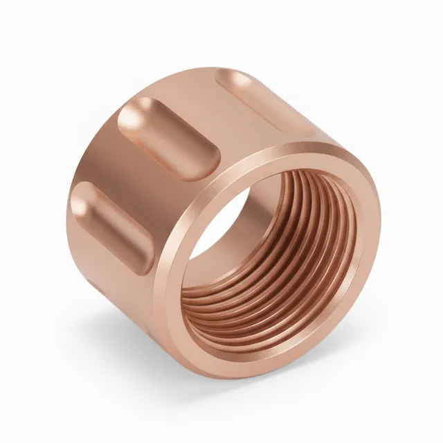 1/2x28 Thread Protector – Straight Fluted Rose Gold