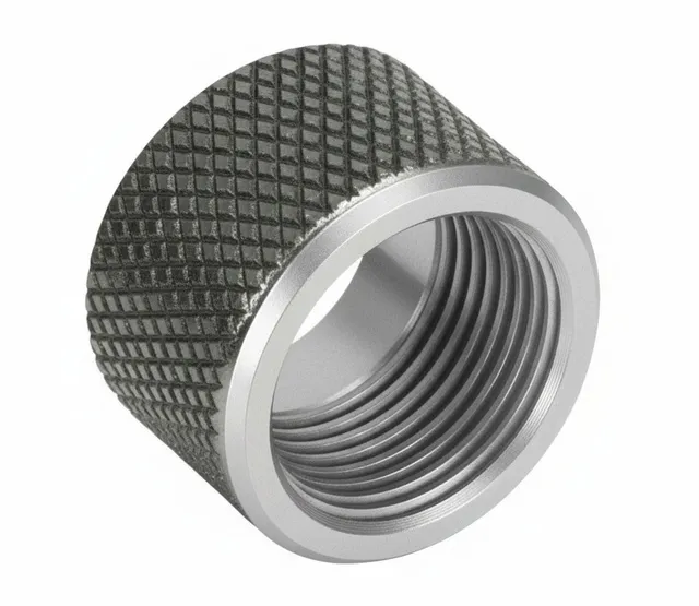 1/2x28 Thread Protector – Knurled Stainless