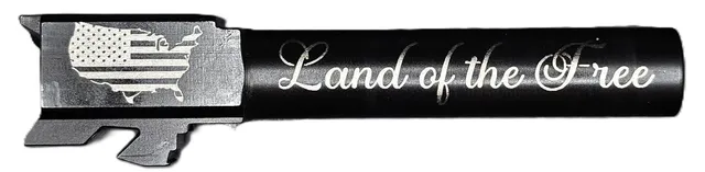 Land of The Free Logo Glock 19 Barrel 9mm – Black